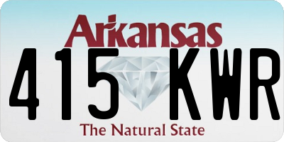 AR license plate 415KWR