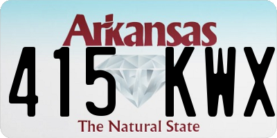 AR license plate 415KWX