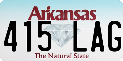 AR license plate 415LAG