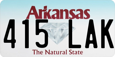 AR license plate 415LAK