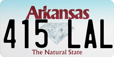 AR license plate 415LAL