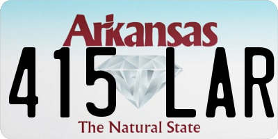 AR license plate 415LAR