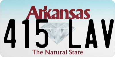 AR license plate 415LAV