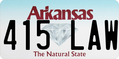 AR license plate 415LAW