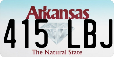 AR license plate 415LBJ