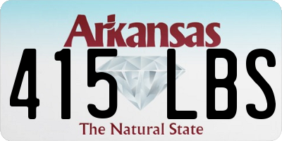 AR license plate 415LBS