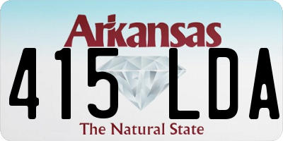 AR license plate 415LDA