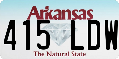 AR license plate 415LDW