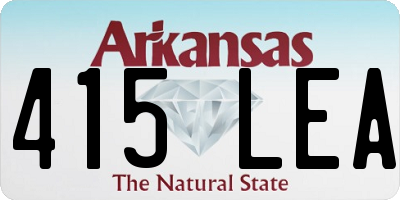 AR license plate 415LEA