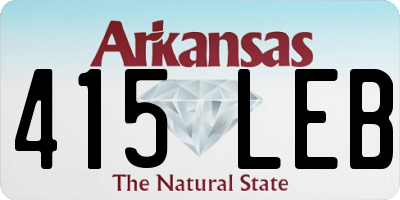 AR license plate 415LEB