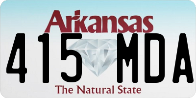 AR license plate 415MDA