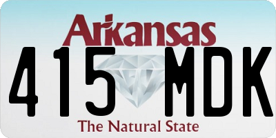 AR license plate 415MDK