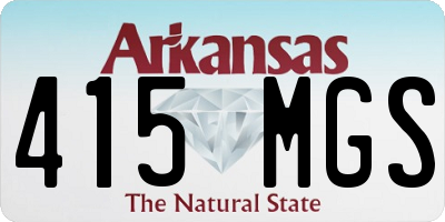 AR license plate 415MGS