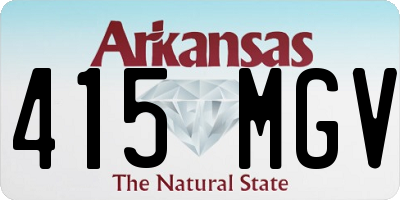 AR license plate 415MGV