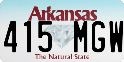 AR license plate 415MGW