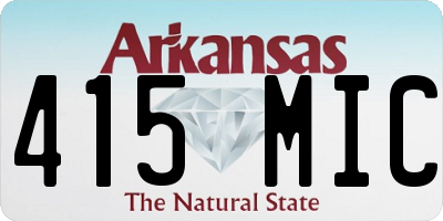 AR license plate 415MIC