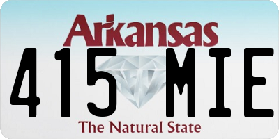 AR license plate 415MIE