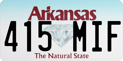 AR license plate 415MIF