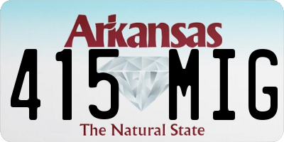 AR license plate 415MIG