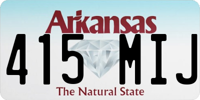 AR license plate 415MIJ