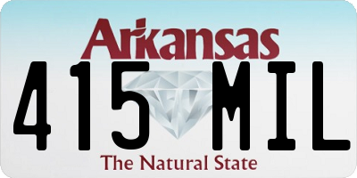 AR license plate 415MIL