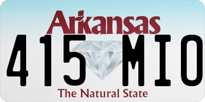 AR license plate 415MIO