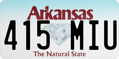 AR license plate 415MIU