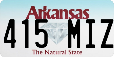 AR license plate 415MIZ