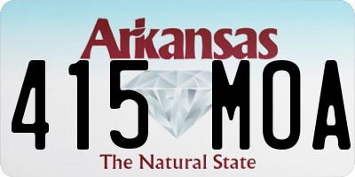 AR license plate 415MOA