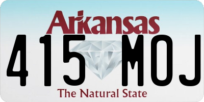 AR license plate 415MOJ