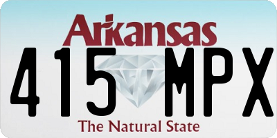 AR license plate 415MPX