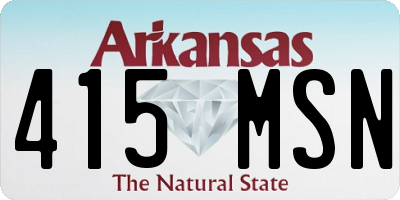 AR license plate 415MSN