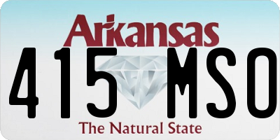 AR license plate 415MSO