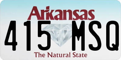 AR license plate 415MSQ