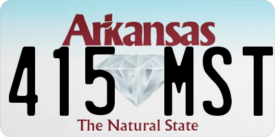 AR license plate 415MST