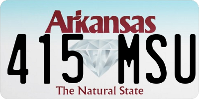 AR license plate 415MSU