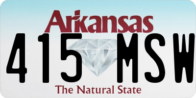AR license plate 415MSW