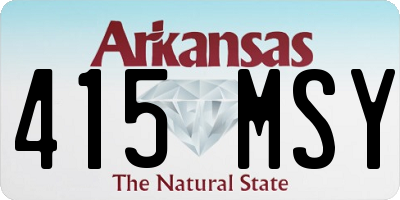 AR license plate 415MSY