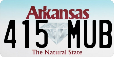 AR license plate 415MUB