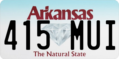 AR license plate 415MUI