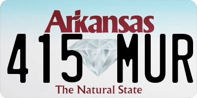 AR license plate 415MUR