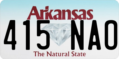 AR license plate 415NAO
