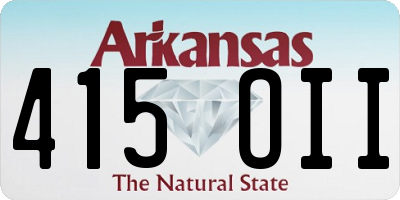 AR license plate 415OII