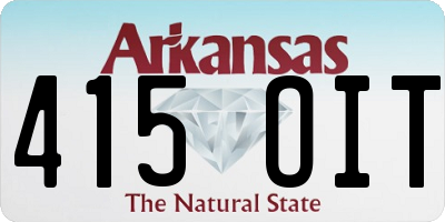 AR license plate 415OIT