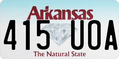 AR license plate 415UOA