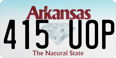 AR license plate 415UOP