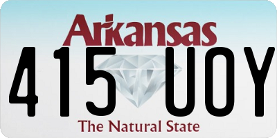 AR license plate 415UOY