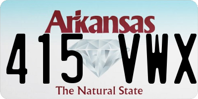 AR license plate 415VWX