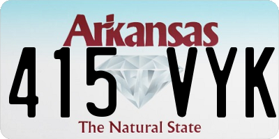 AR license plate 415VYK