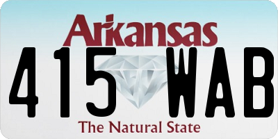 AR license plate 415WAB
